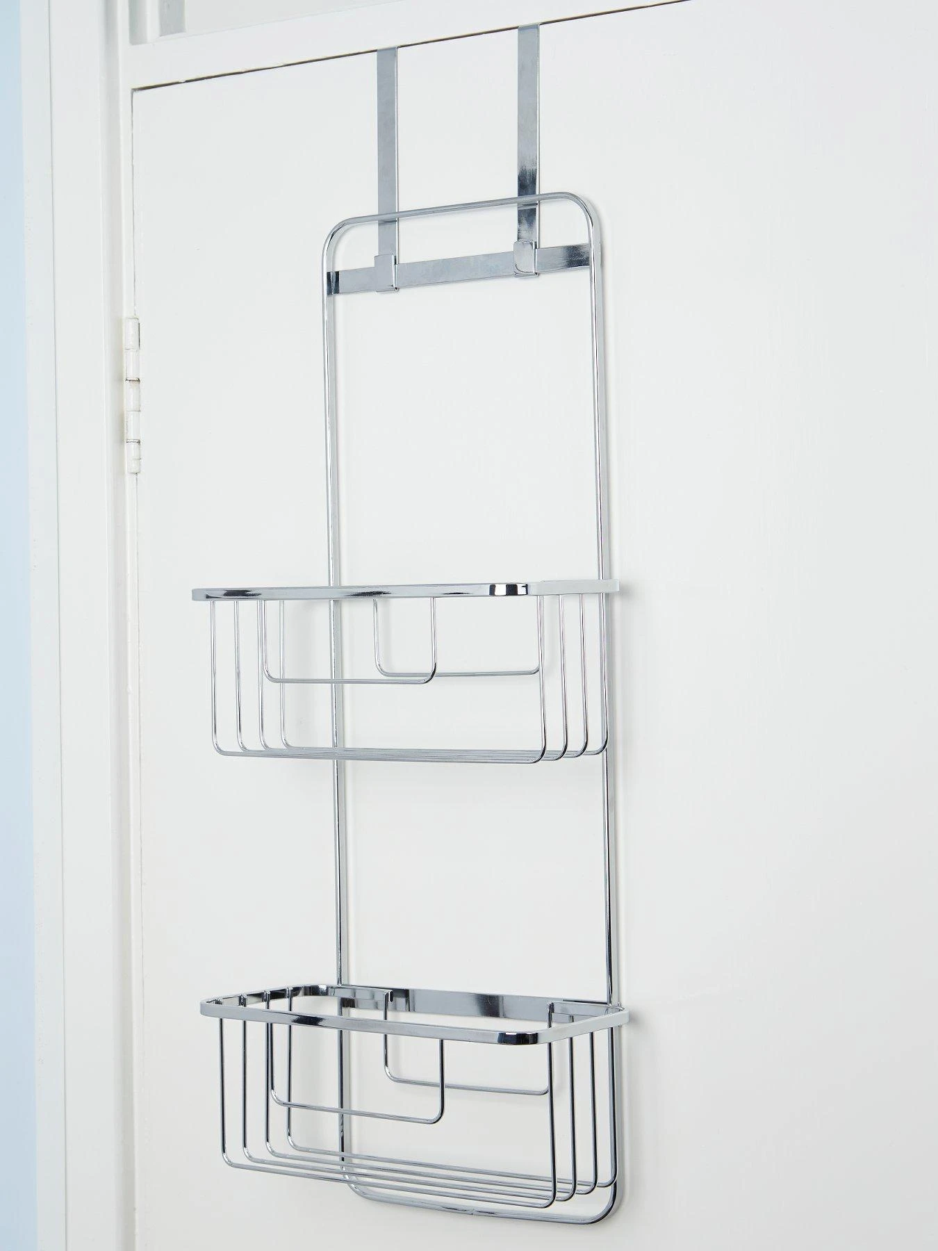 Croydex Hook Over Door Double Storage Basket 2 Croydex Hook Over Door Double Storage Basket - Image 2