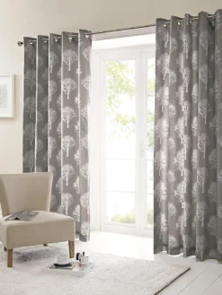 Silvestry Printed Eyelet Lined Curtains