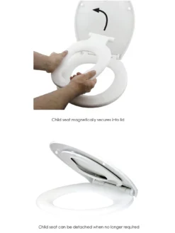 AQUALONA Family Toilet Seat Soft Close -Rust-Oleum || d-c-fix || Harris Sales 6UMKT SQ3 0000000013 WHITE SLd1
