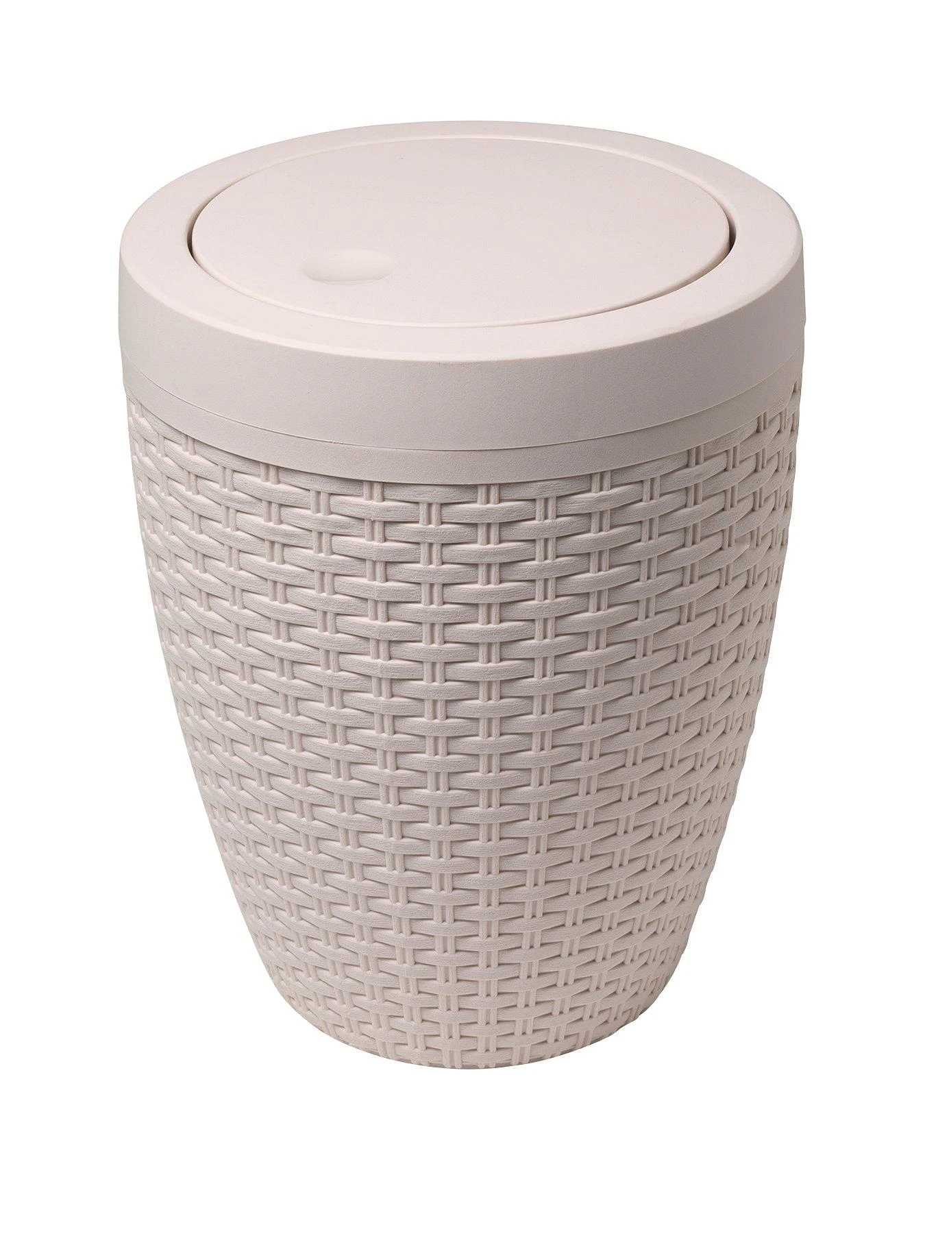 Addis Faux Rattan Swing Lid Bathroom Bin 1 Addis Faux Rattan Swing Lid Bathroom Bin