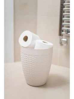 Addis Faux Rattan Swing Lid Bathroom Bin 8 Addis Faux Rattan Swing Lid Bathroom Bin -Rust-Oleum || d-c-fix || Harris Sales KQHLT SQ4 0000000088 NO COLOR SLd2