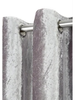 Amelie Crushed Velvet Lined Eyelet Curtains -Rust-Oleum || d-c-fix || Harris Sales KXCGJ SQ4 0000000035 SILVER SLd1