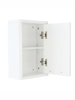 Lloyd Pascal Luna Hi-Gloss 1 Door Mirrored Bathroom Wall Cabinet - White -Rust-Oleum || d-c-fix || Harris Sales LJRTG SQ3 0000000013 WHITE SLd1