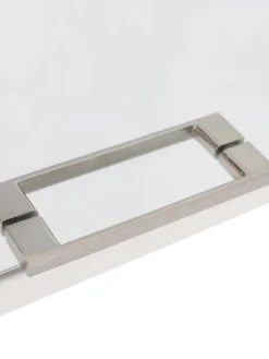 Lloyd Pascal Luna Hi-Gloss 1 Door Mirrored Bathroom Wall Cabinet - White -Rust-Oleum || d-c-fix || Harris Sales LJRTG SQ5 0000000013 WHITE SLd3