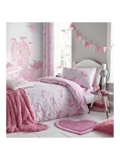 Catherine Lansfield Folk Unicorn Lined Curtains