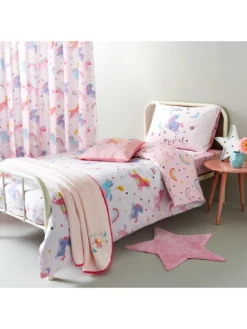 Catherine Lansfield Magical Unicorns Cotton Rich Fitted Sheet - Exclusive To Us! -Rust-Oleum || d-c-fix || Harris Sales LLYQD SQ3 0000000063 PINK SLd1