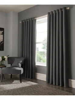 Studio G Elba Lined Eyelet Curtains -Rust-Oleum || d-c-fix || Harris Sales LXQC7 SQ3 0000000238 STEEL SLd1