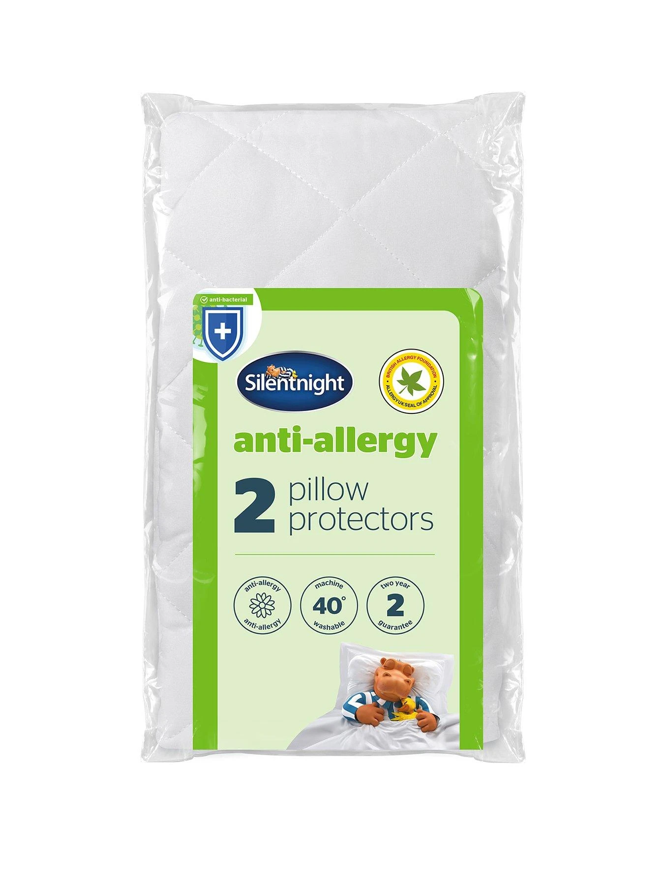 Silentnight Anti Allergy, Anti Bacterial Pillow Protectors (Pair) 1 Silentnight Anti Allergy, Anti Bacterial Pillow Protectors (Pair)