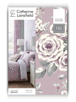 Catherine Lansfield Canterbury Floral Duvet Cover Set - Heather -Rust-Oleum || d-c-fix || Harris Sales MUGN7 SQ5 0000000191 HEATHER SLd2