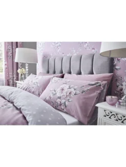 Catherine Lansfield Canterbury Floral Duvet Cover Set - Heather -Rust-Oleum || d-c-fix || Harris Sales MUGN7 SQ6 0000000191 HEATHER RSr1