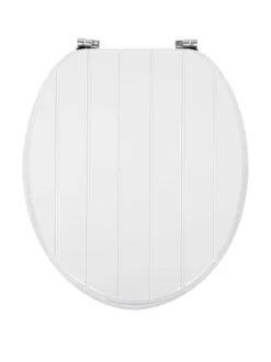 AQUALONA White Tongue And Groove Toilet Seat
