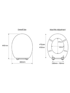 Croydex Black Flexi-Fix Toilet Seat -Rust-Oleum || d-c-fix || Harris Sales NQGWC SQ4 0000000088 NO COLOR SLd2