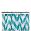 Croydex Chevron Textile Shower Curtain - Aqua
