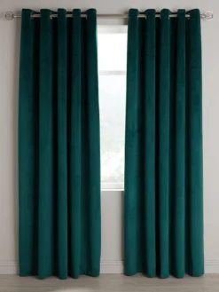 Very Home Thermal Velour Eyelet Lined Curtains
