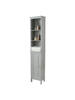 Lloyd Pascal Devonshire Tall Bathroom Cabinet - Painted Grey -Rust-Oleum || d-c-fix || Harris Sales PGNMQ SQ4 0000000005 GREY SLd2