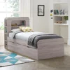 Very Home Aspen Kids Storage Bed Frame With Mattress Options (Buy & SAVE!) - Grey Oak