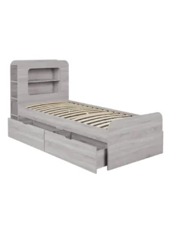 Very Home Aspen Kids Storage Bed Frame With Mattress Options (Buy & SAVE!) - Grey Oak -Rust-Oleum || d-c-fix || Harris Sales PLVAR SQ4 0000000005 GREY SLd