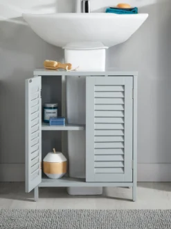 Lloyd Pascal Atlanta Under Basin Unit With Push Opening Doors - Grey