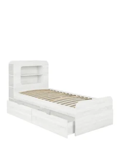 Very Home Aspen Kids Storage Bed Frame - White -Rust-Oleum || d-c-fix || Harris Sales PP6XK SQ3 0000000013 WHITE SLa