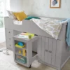 Very Home Atlanta Mid Sleeper Bed With Desk, Storage And Mattress Options (Buy And SAVE!) - Grey