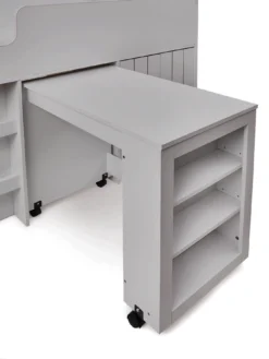 Very Home Atlanta Mid Sleeper Bed With Desk, Storage And Mattress Options (Buy And SAVE!) - Grey -Rust-Oleum || d-c-fix || Harris Sales PP6YJ SQ5 0000000005 GREY SLd1