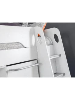 Julian Bowen Max High Sleeper Bed With Desk, Drawers, Pull Out Wardrobe And Hidden Cupboards - White -Rust-Oleum || d-c-fix || Harris Sales PPC6R SQ5 0000000013 WHITE SLd2