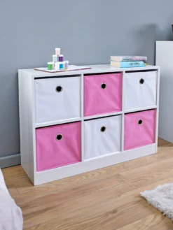 Lloyd Pascal 6 Cube Storage Unit Pink/White