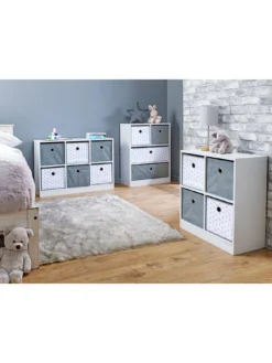 Lloyd Pascal 4 Cube Storage Unit With Stars -Rust-Oleum || d-c-fix || Harris Sales PXTHY SQ6 0000000444 GREY WHITE SLd2