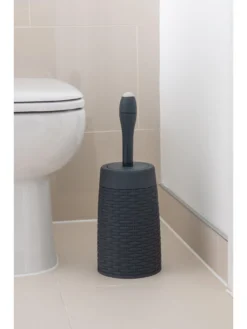 Addis Faux Rattan Toilet Brush And Holder -Rust-Oleum || d-c-fix || Harris Sales Q6367 SQ3 0000000071 CHARCOAL SLd1