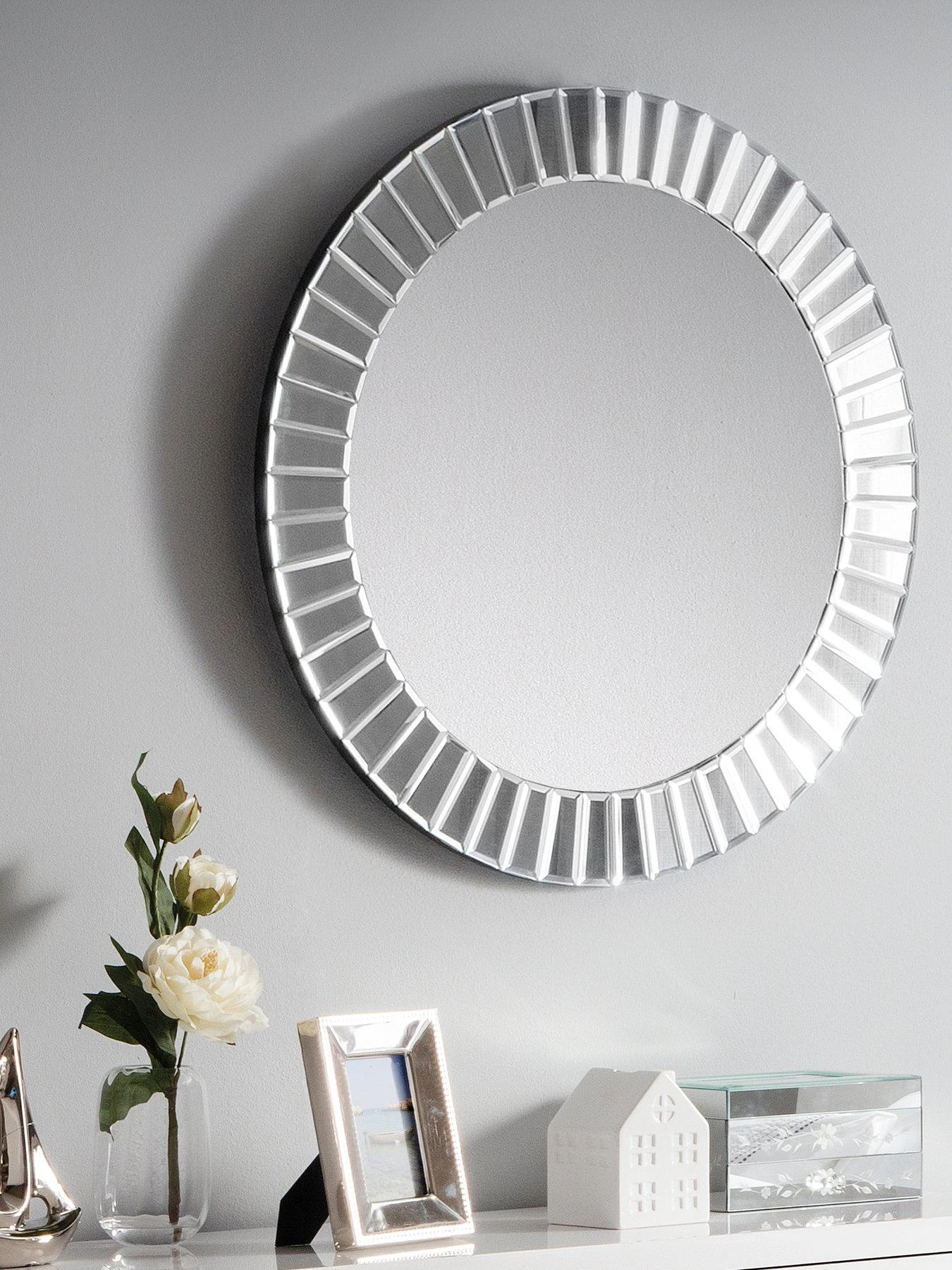 Julian Bowen Sonata Round Wall Mirror 2 Julian Bowen Sonata Round Wall Mirror - Image 2