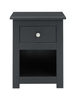Julian Bowen Radley 1 Drawer Bedside Chest - Athracite