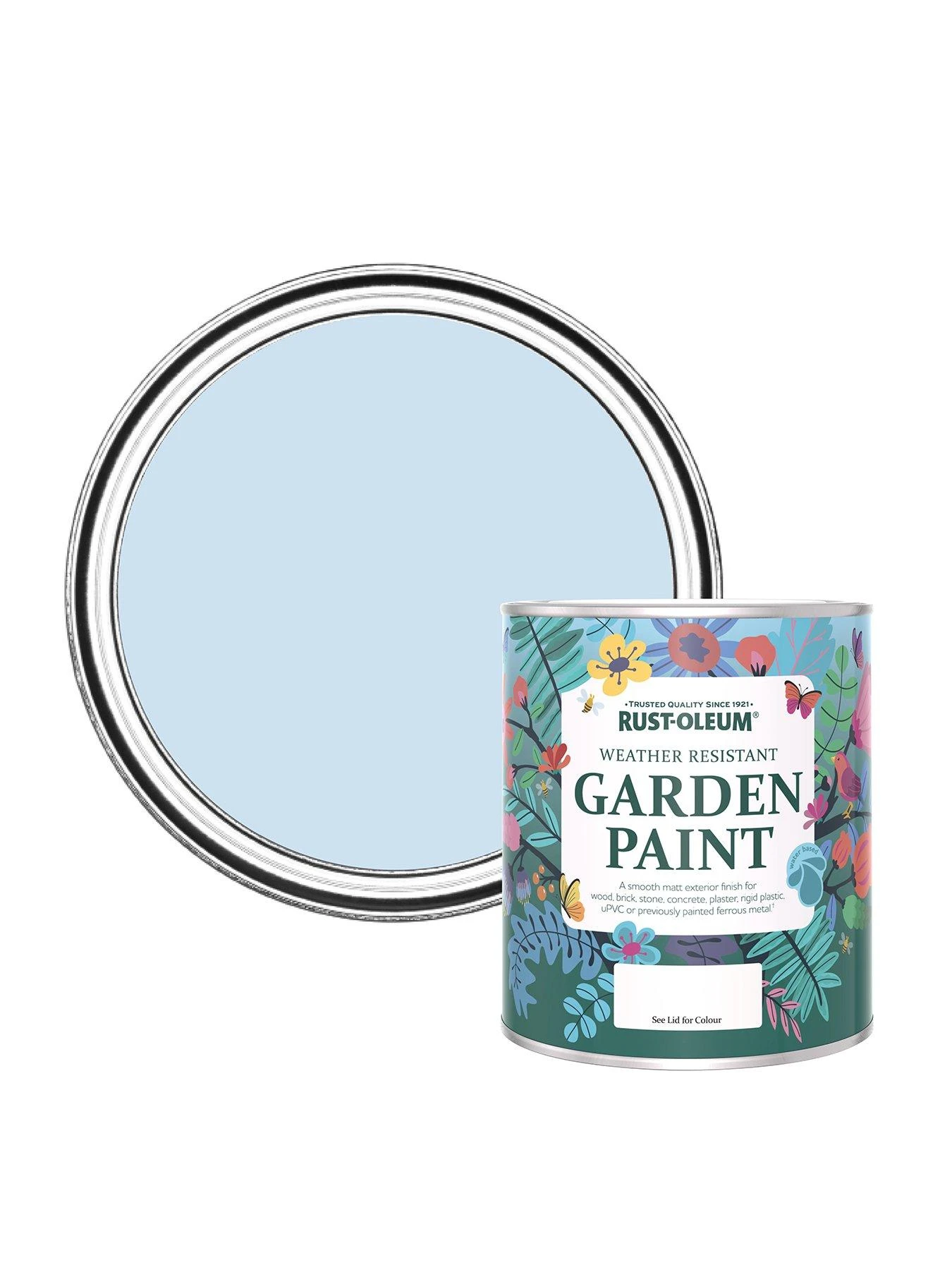 Rust-Oleum Powder Blue Garden Furniture Paint - 750ml 1 Rust-Oleum Powder Blue Garden Furniture Paint - 750ml