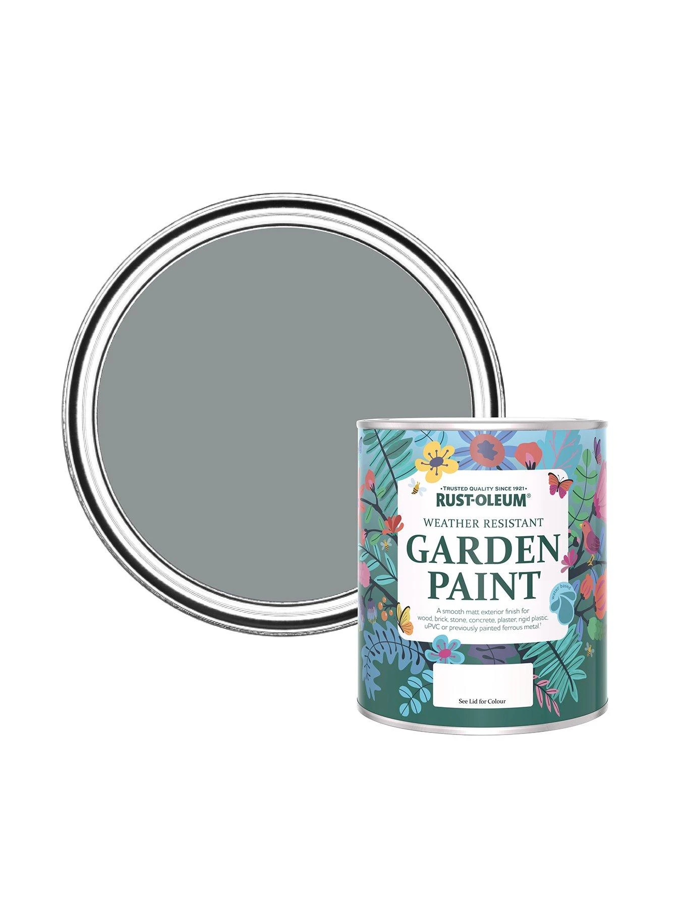 Rust-Oleum Anthracite Garden Furniture Paint - 750ml 1 Rust-Oleum Anthracite Garden Furniture Paint - 750ml