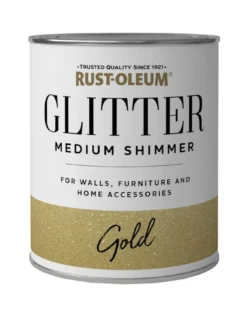 Rust-Oleum Glitter Medium Shimmer Paint – Gold 250ml