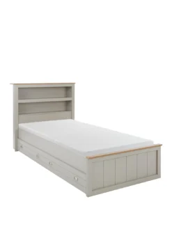 Very Home Atlanta Kids Single 2 Drawer Bed With Mattress Options (Buy And SAVE!) - Grey/Oak