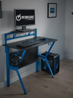 Lloyd Pascal Rogue Compact Gaming Desk - Blue/Black