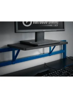 Lloyd Pascal Rogue Compact Gaming Desk - Blue/Black -Rust-Oleum || d-c-fix || Harris Sales QHWCM SQ5 0000000024 BLACK BLUE SLd1