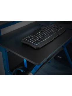 Lloyd Pascal Rogue Compact Gaming Desk - Blue/Black -Rust-Oleum || d-c-fix || Harris Sales QHWCM SQ6 0000000024 BLACK BLUE SLd2