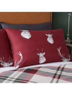Catherine Lansfield Munro Stag Duvet Cover Set - Red -Rust-Oleum || d-c-fix || Harris Sales QNA6Q SQ4 0000000017 RED SLd1
