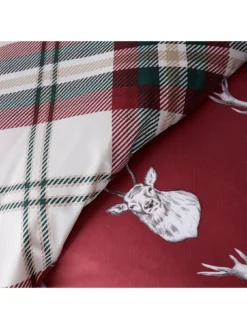 Catherine Lansfield Munro Stag Duvet Cover Set - Red -Rust-Oleum || d-c-fix || Harris Sales QNA6Q SQ5 0000000017 RED SLd2