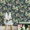 Superfresco Easy Kids Woodland Animals Navy Wallpaper