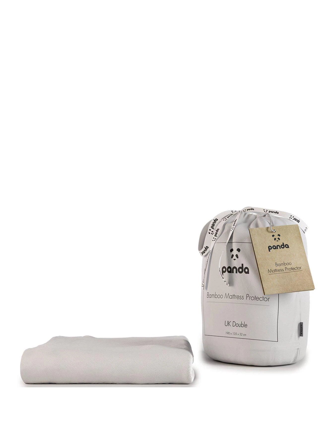 Panda London Bamboo Mattress Protector - White 1 Panda London Bamboo Mattress Protector - White