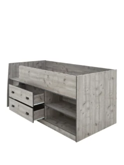 Very Home Jackson Mid Sleeper Bed With Mattress Options (Buy And SAVE!) - Weathered Grey -Rust-Oleum || d-c-fix || Harris Sales QVYM3 SQ3 0000000005 GREY SLa