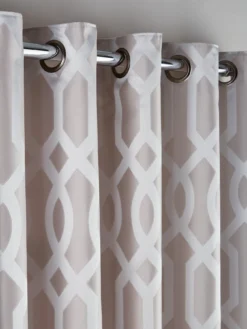 Florence Geometric Eyelet Curtains -Rust-Oleum || d-c-fix || Harris Sales QYVQP SQ4 0000000003 NATURAL SLd1