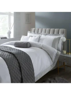 Very Home 300 Thread Count Oxford Edge Duvet Cover Set - Dove Grey