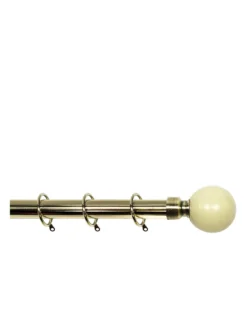 Very Home Painted Ball Finial 25-28mm Extendable Curtain Pole 120-210cm