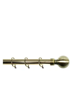 Very Home Palermo Ball Finial 25-28mm Extendable Curtain Pole – Antique Brass