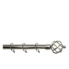 Very Home Palermo Cage Finial 25-28mm Extendable Curtain Pole – Polished Steel