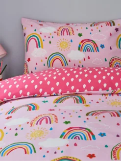 Silentnight Healthy Growth Reversible Rainbow Duvet Cover Set - Pink -Rust-Oleum || d-c-fix || Harris Sales RJ4ET SQ3 0000000029 MULTI SLd