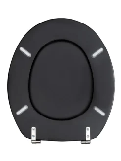 AQUALONA Matt Black Mdf Toilet Seat -Rust-Oleum || d-c-fix || Harris Sales RLDDT SQ4 0000000004 BLACK SLd2
